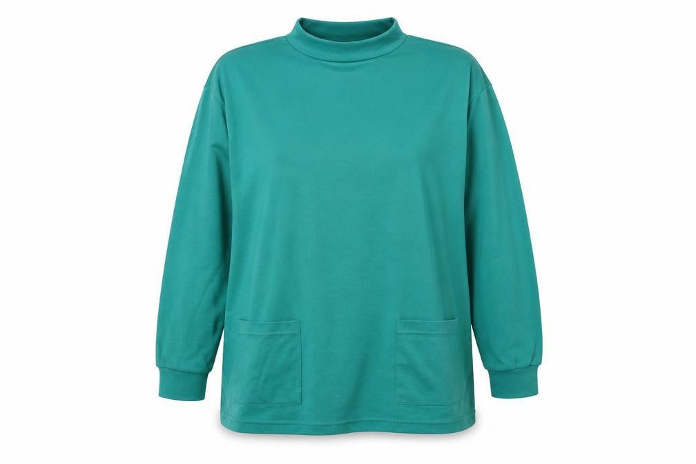 Dalia Womens Green  Polyacrylate Fibre Tunic Blouse Size L Roll Neck