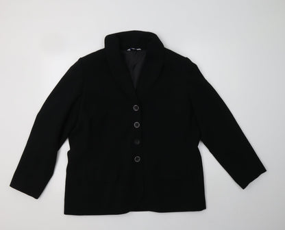 Penny Plain Womens Black   Jacket Blazer Size 18  Button