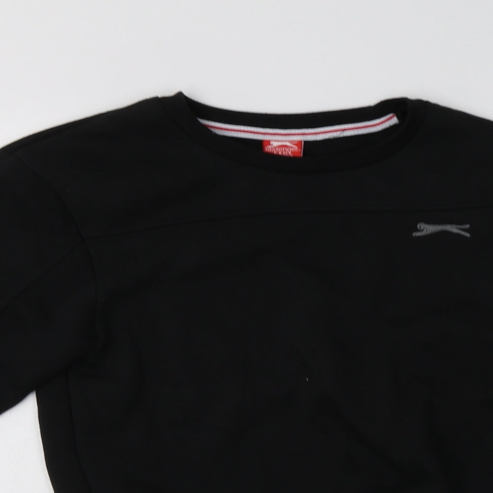 Slazenger Boys Black  Polyester Pullover Sweatshirt Size 7-8 Years
