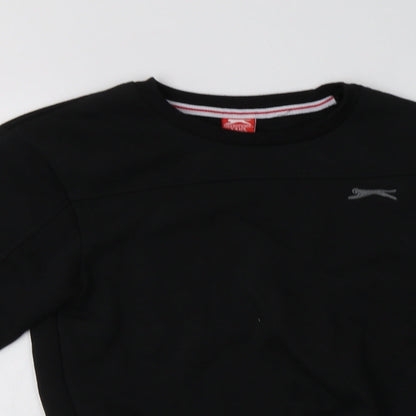 Slazenger Boys Black  Polyester Pullover Sweatshirt Size 7-8 Years