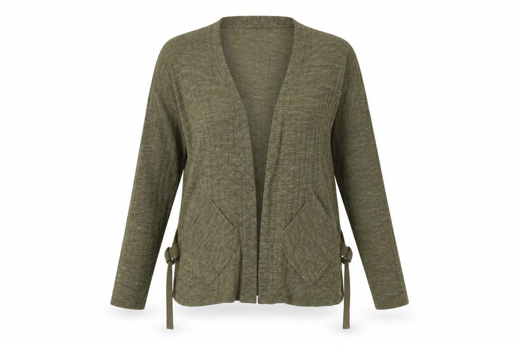 Next Womens Green V-Neck  Acrylic Cardigan Jumper Size S
