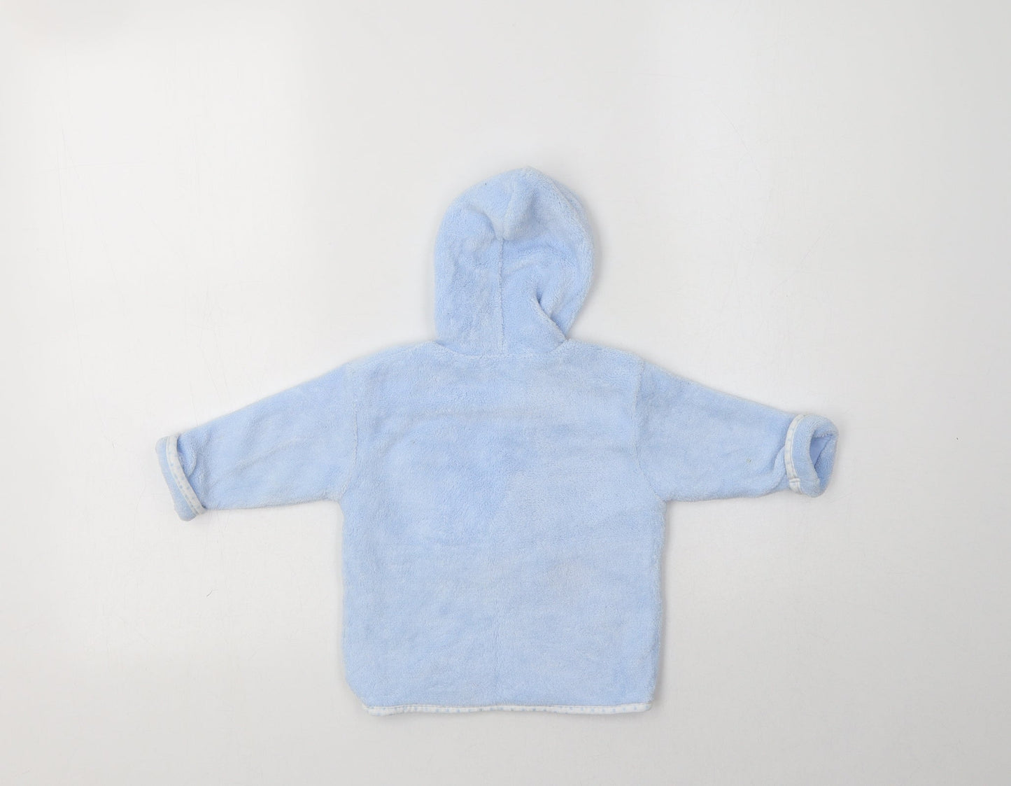 Preworn Baby Blue Solid Polyester Kimono Robe Size 6-9 Months