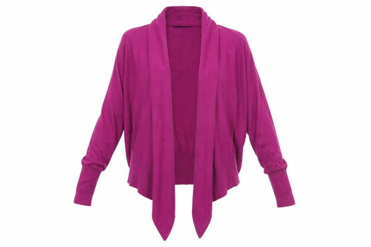 Dorothy Perkins Womens Purple V-Neck  Viscose Cardigan Jumper Size 12   - Waterfall Cardigan