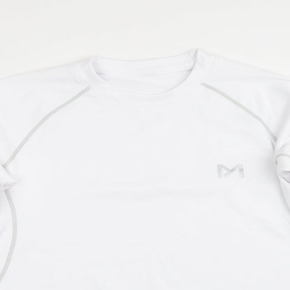 Preworn Mens White  Polyester Pullover Sweatshirt Size 2XL   - Grey top stitching M Motiff