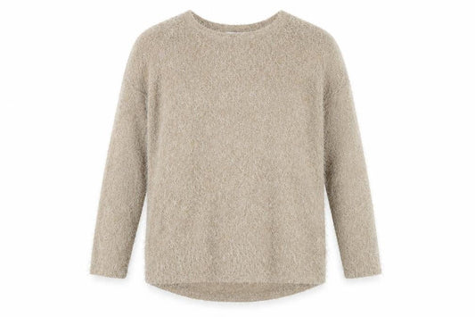 Ravi Famous Womens Brown Round Neck  Modacrylic Pullover Jumper Size L