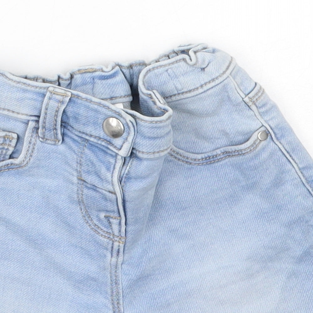 Matalan Girls Blue  Cotton Boyfriend Shorts Size 3-4 Years  Regular