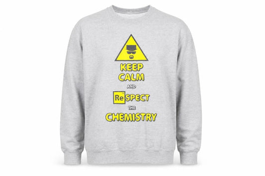 Awdis Mens Grey Round Neck  Cotton Pullover Jumper Size M   - Chemistry