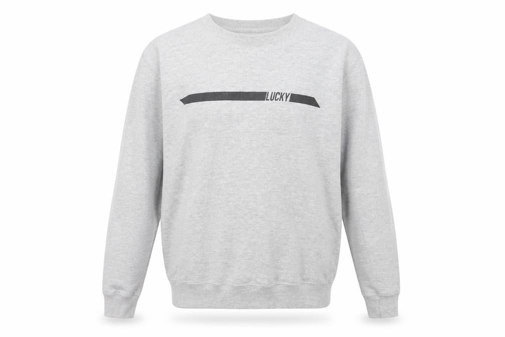 The Lucky Club Mens Grey Round Neck  Cotton Pullover Jumper Size M