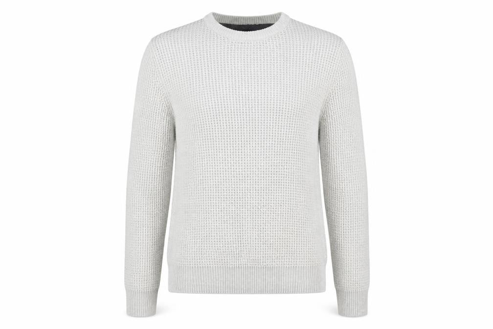 New Look Mens Grey Round Neck  Acrylic Pullover Jumper Size S