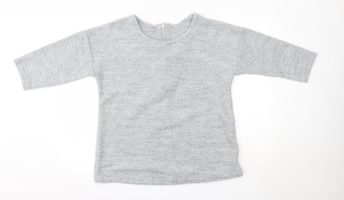 Debenhams Womens Grey Round Neck  Polyester Pullover Jumper Size 18
