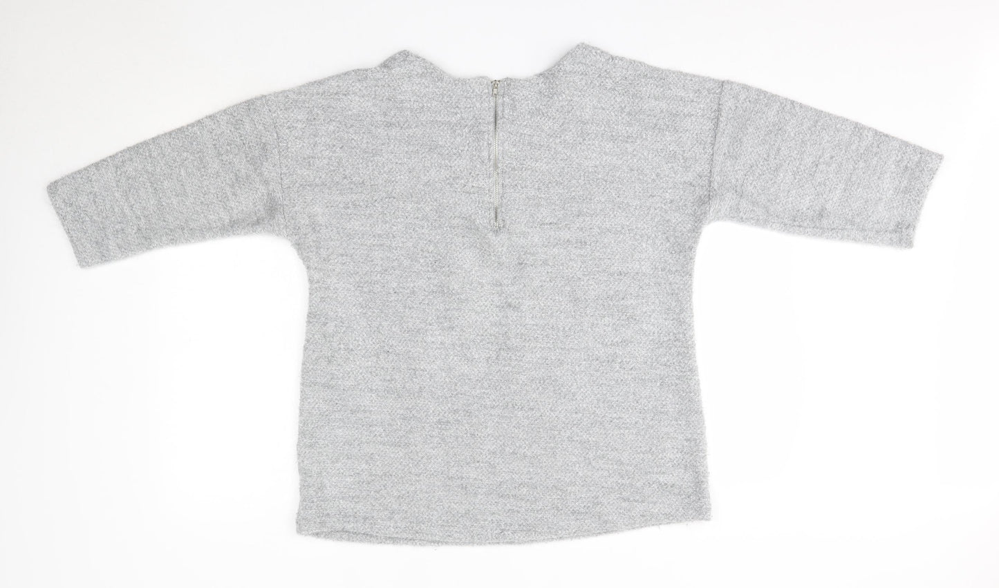 Debenhams Womens Grey Round Neck  Polyester Pullover Jumper Size 18
