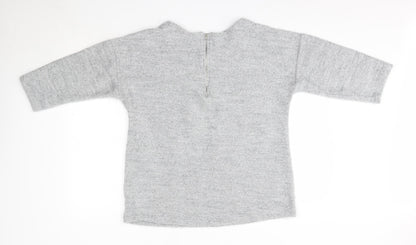 Debenhams Womens Grey Round Neck  Polyester Pullover Jumper Size 18