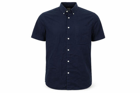 River Island Mens Blue  Cotton  Button-Up Size S Collared