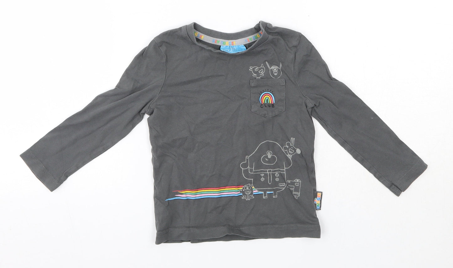 George Baby Grey  Cotton Basic Casual Size 18-24 Months Round Neck
