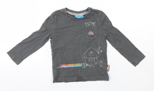 George Baby Grey  Cotton Basic Casual Size 18-24 Months Round Neck