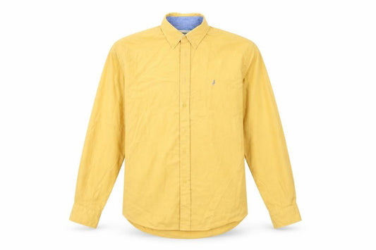 Northwood Mens Yellow  Polyester  Button-Up Size M Collared