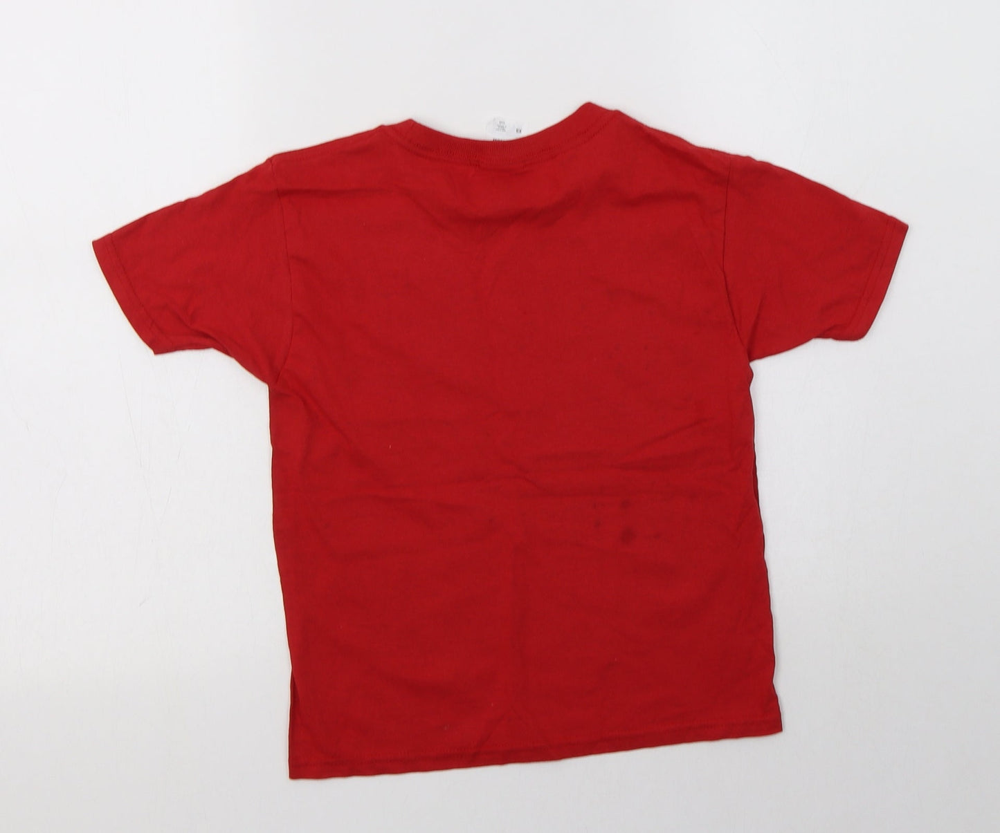 Fruit of the Loom Womens Red  Cotton Basic T-Shirt Size XS Crew Neck - manchester Pride