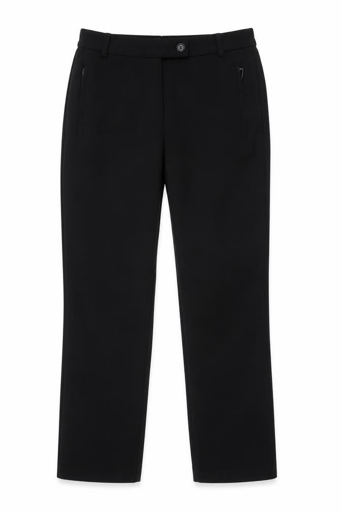 Marks & Spencer Womens Black  Polyester Dress Pants Trousers Size 10 L27 in Regular Button