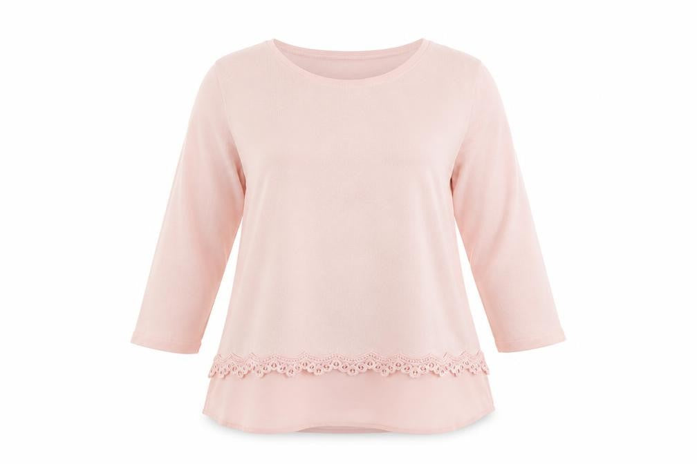 Together  Womens Pink Round Neck  Viscose Pullover Jumper Size L
