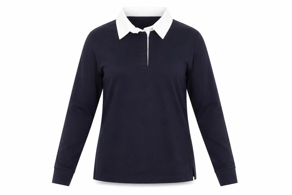 Front Row Womens Blue Collared  100% Cotton Pullover Jumper Size L
