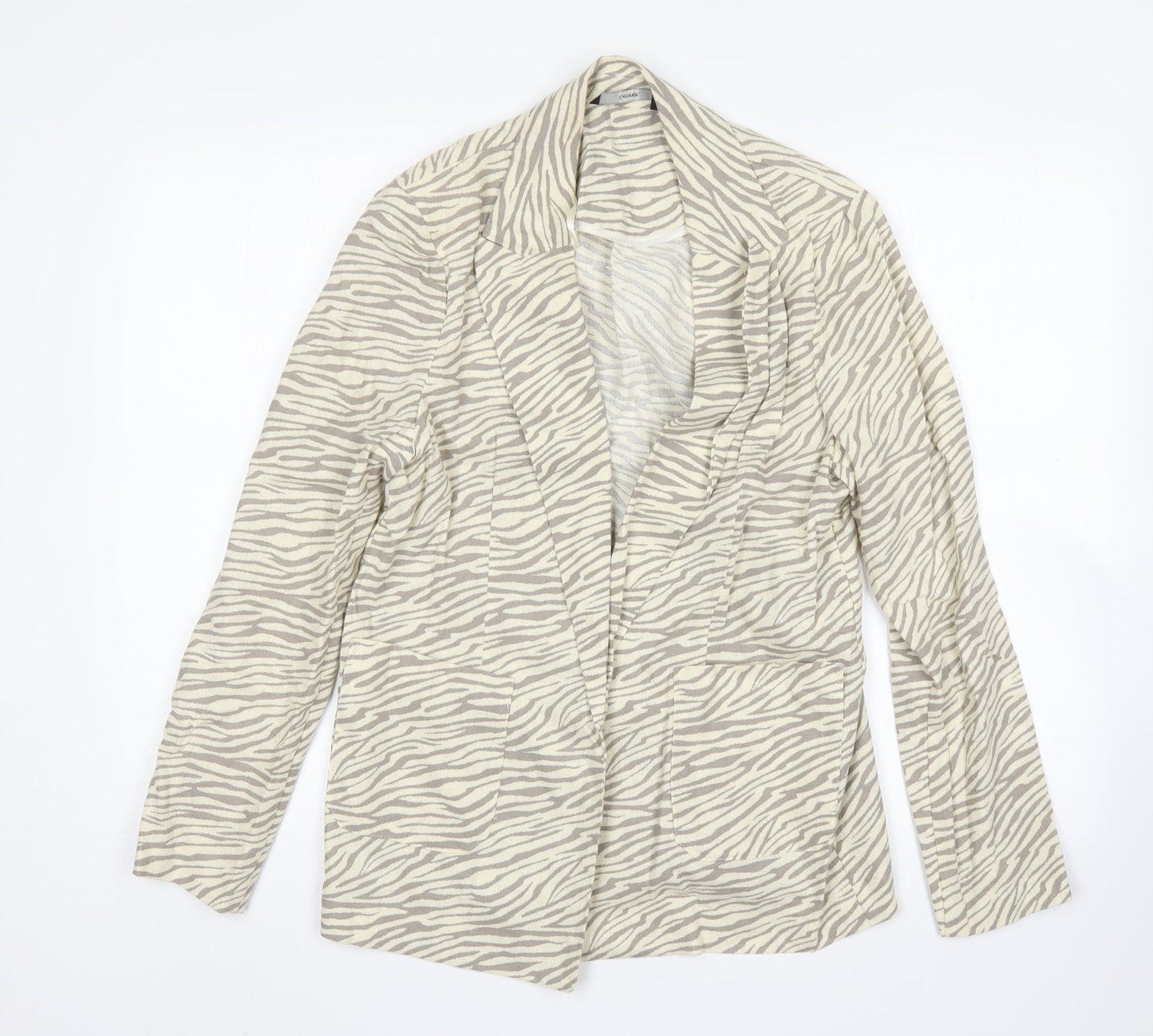 George Womens Multicoloured Animal Print Viscose Jacket Blazer Size 10