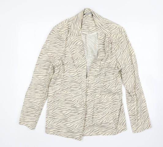 George Womens Multicoloured Animal Print Viscose Jacket Blazer Size 10