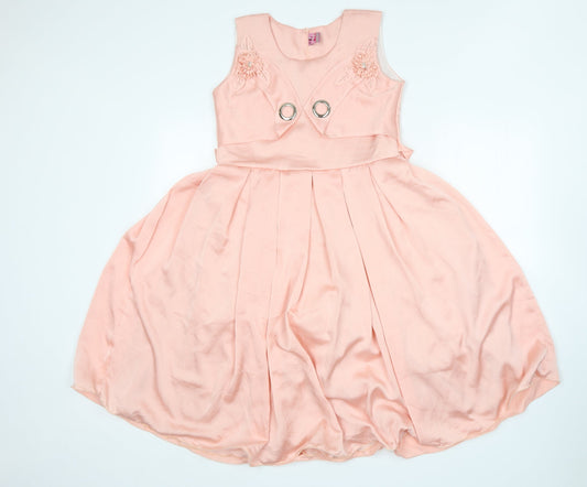 Saimon Collection Womens Pink   Fit & Flare  Size 10  Round Neck
