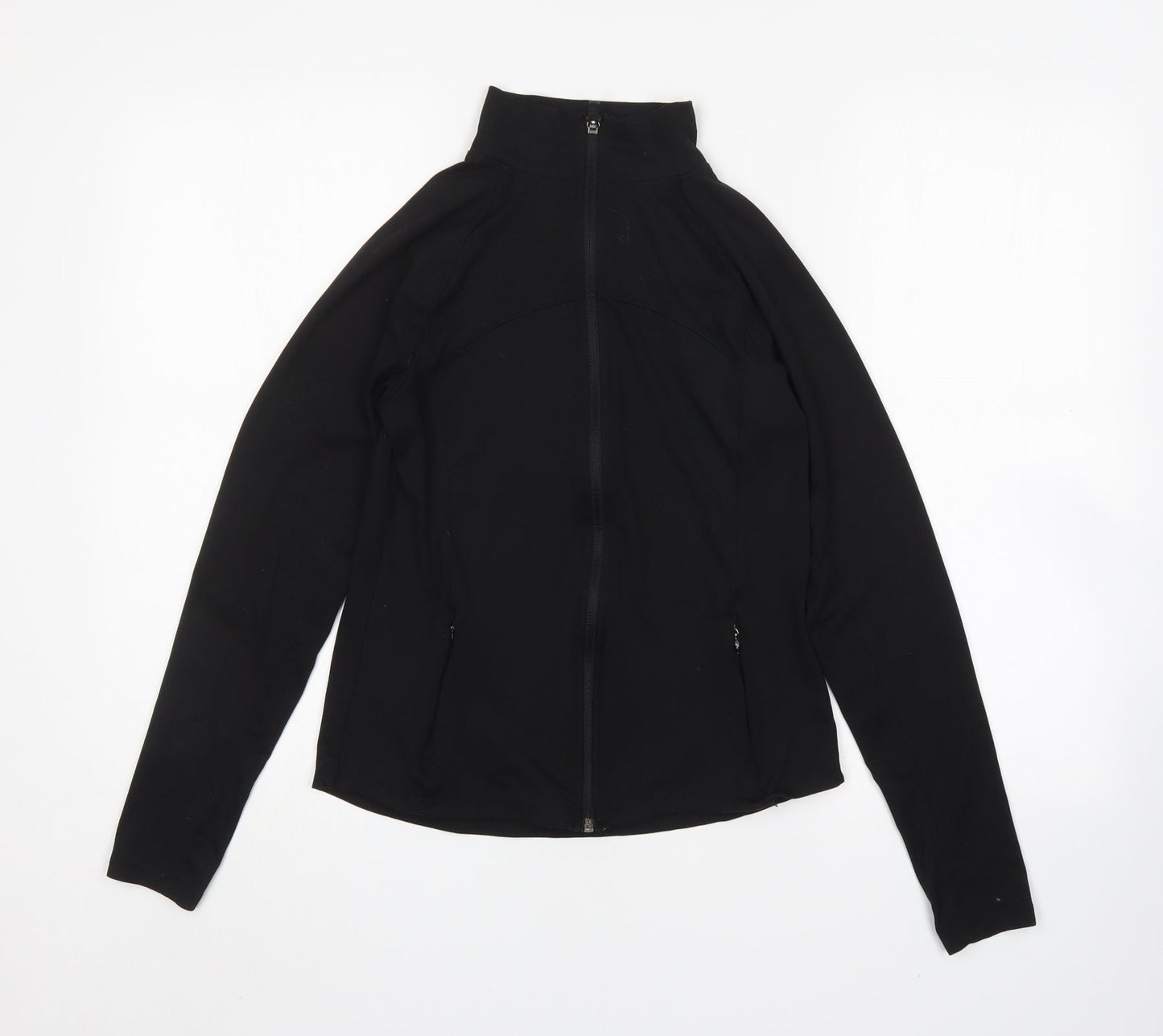 Primark Womens Black  Polyester Full Zip Sweatshirt Size XS