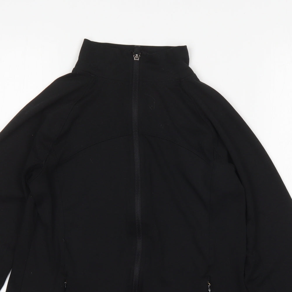 Primark Womens Black  Polyester Full Zip Sweatshirt Size XS