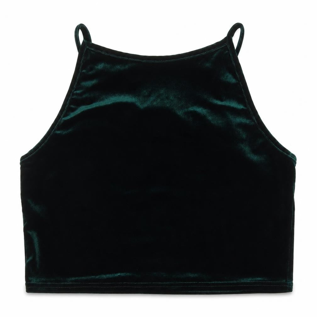 Pins & Needles Womens Green  Polyester Cropped Tank Size L Round Neck