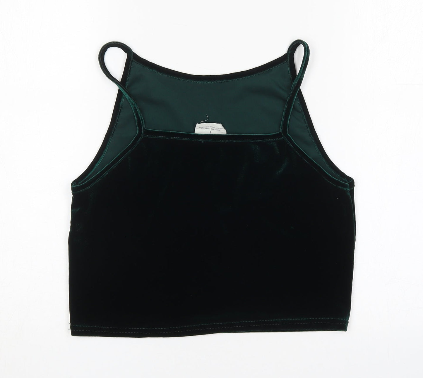 Pins & Needles Womens Green  Polyester Cropped Tank Size L Round Neck
