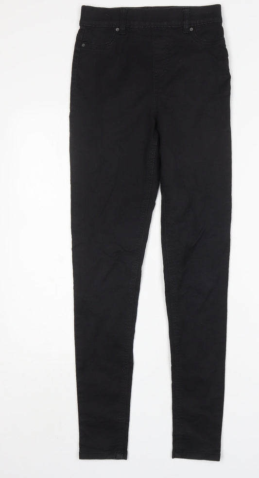 F&F Womens Black  Cotton Skinny Jeans Size 6 L30 in Regular