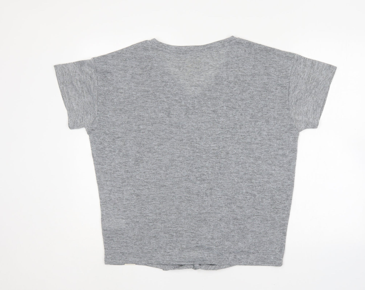 Primark Womens Grey V-Neck  Polyester Pullover Jumper Size S