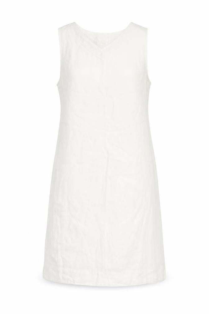 Marks & Spencer Womens Ivory  Linen A-Line  Size 8  V-Neck