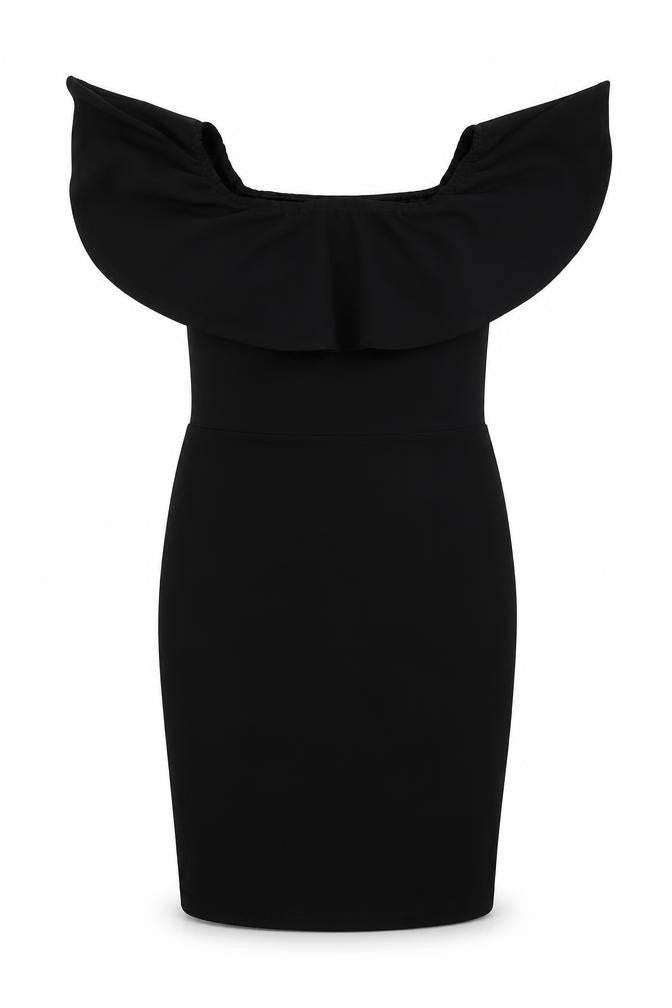 Primark Womens Black  Polyester Bodycon  Size 8  Off the Shoulder