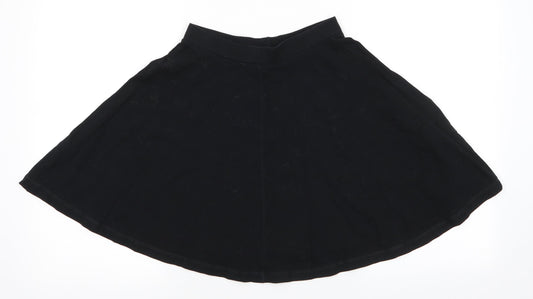 Topshop Womens Black  Cotton Flare Skirt Size 6    - Gym Skirt Style