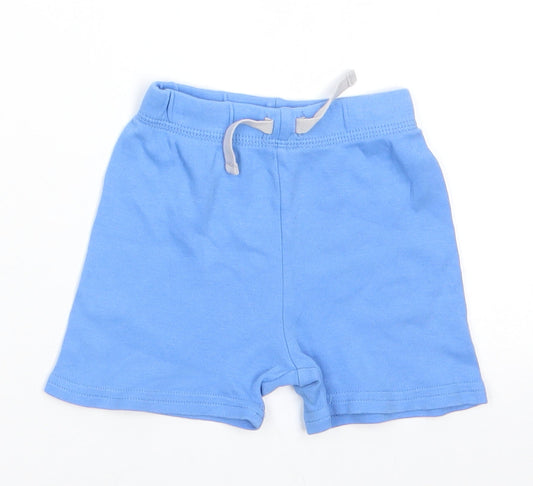 George Boys Blue  Cotton Sweatpants Trousers Size 6-9 Months   - Sky Blue