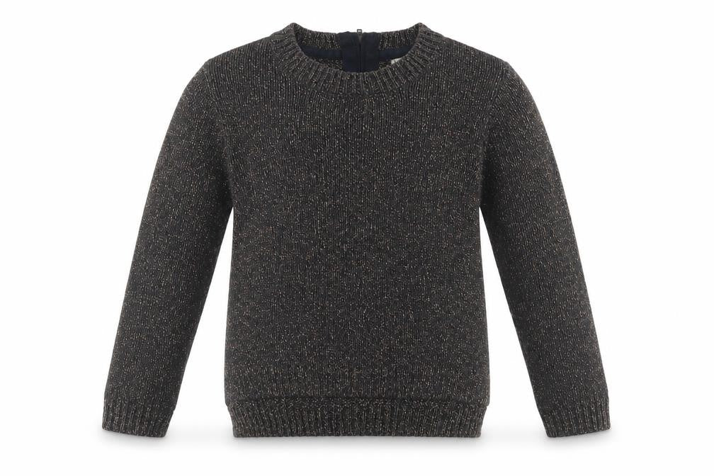 NEXT Girls Grey Crew Neck  Acrylic Pullover Jumper Size 8 Years  Zip