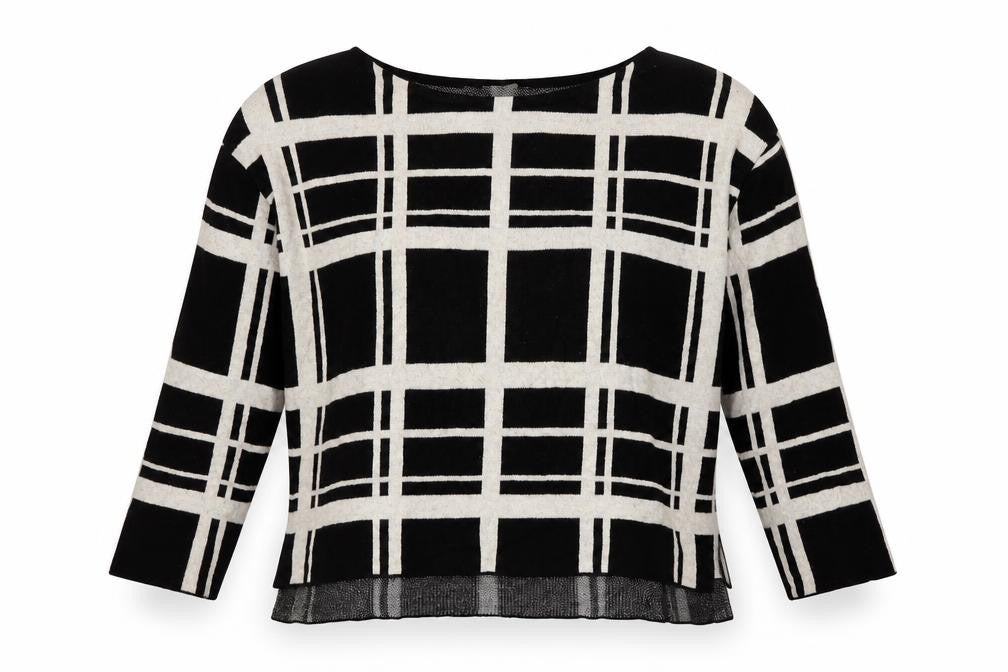 George Womens Black Roll Neck Check Acrylic Pullover Jumper Size 14