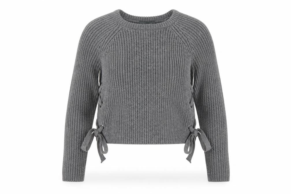 Primark Womens Grey Round Neck  Acrylic Pullover Jumper Size XS