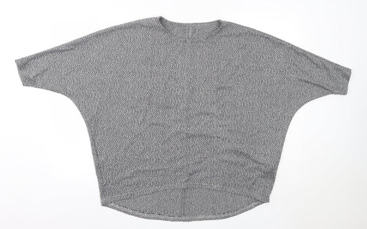 New Look Womens Grey Round Neck  Polyester Pullover Jumper Size L