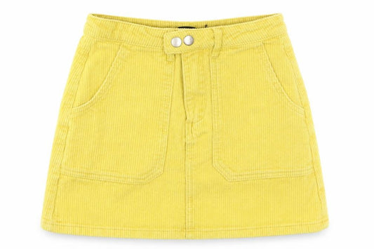 Missguided Womens Yellow  Cotton A-Line Skirt Size 6