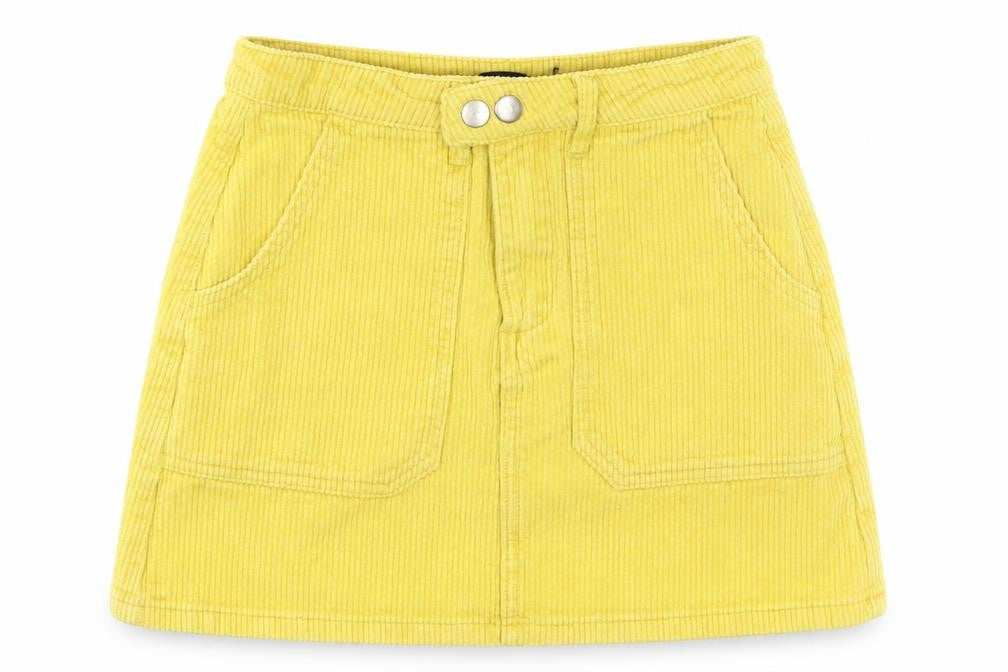 Missguided Womens Yellow  Cotton A-Line Skirt Size 6