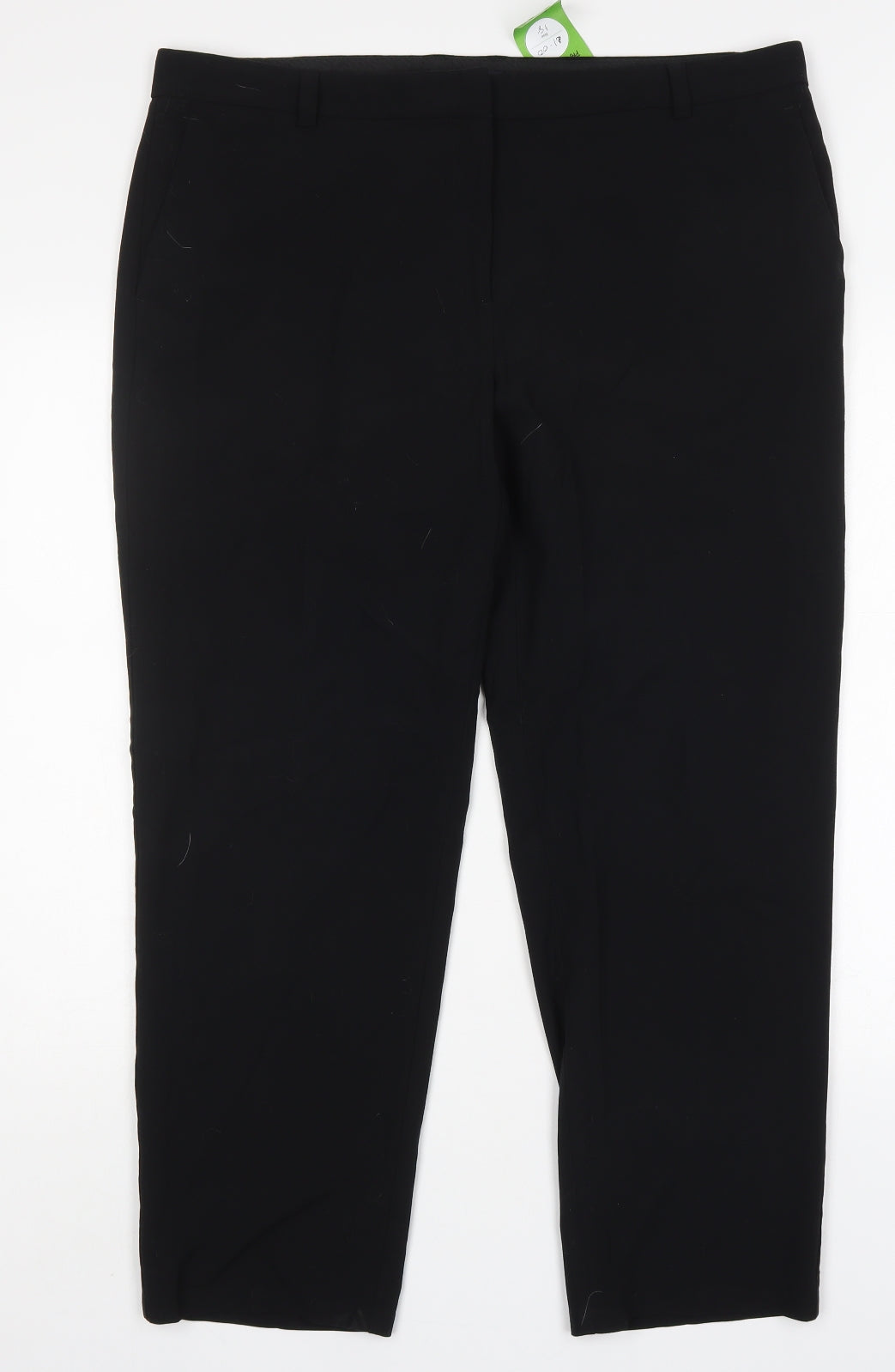 M&S Womens Blue  Polyester Trousers  Size 18 L29 in Regular
