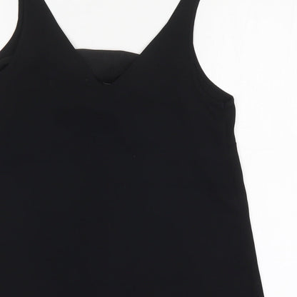 Papaya Womens Black  Polyester Basic Blouse Size 10 V-Neck