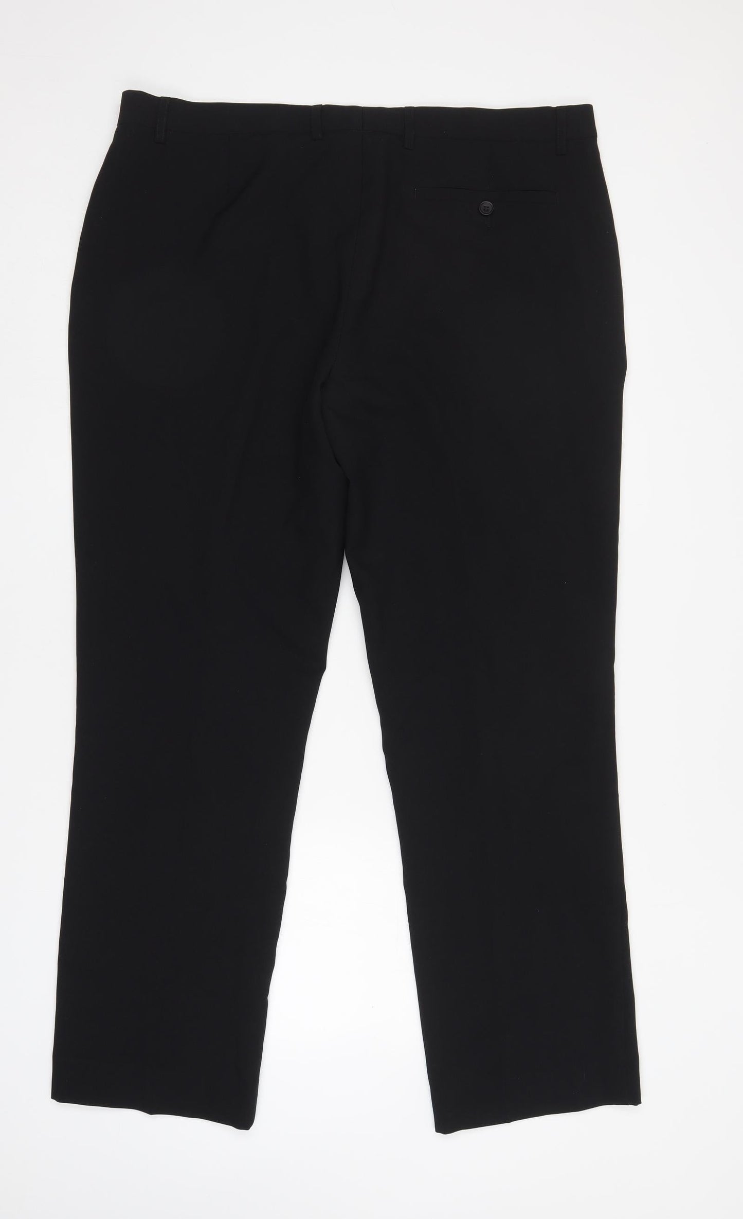 Peacocks Womens Black  Cotton Trousers  Size 40 L31 in Regular