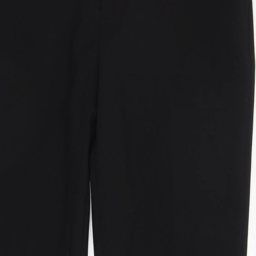 Peacocks Womens Black  Cotton Trousers  Size 40 L31 in Regular