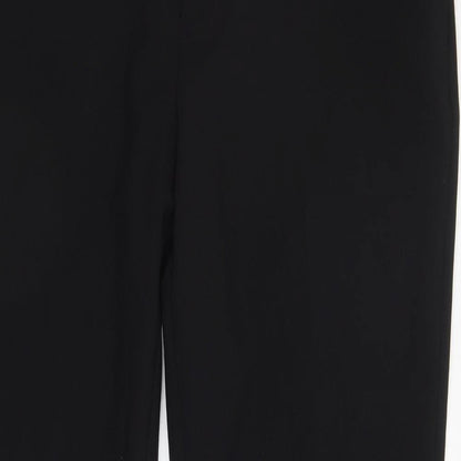 Peacocks Womens Black  Cotton Trousers  Size 40 L31 in Regular