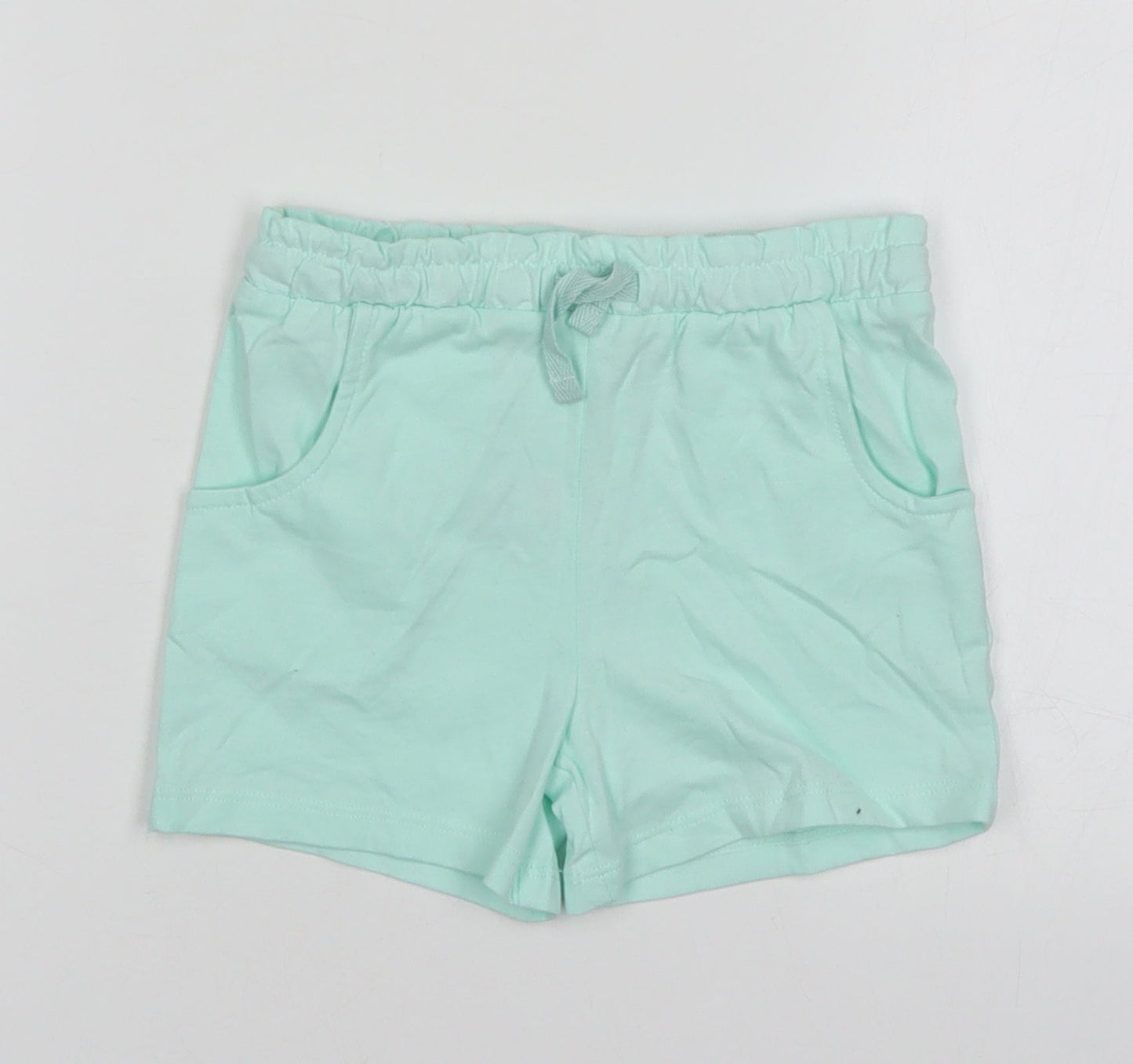 Nutmeg Girls Green  Cotton Sweat Shorts Size 4-5 Years  Regular