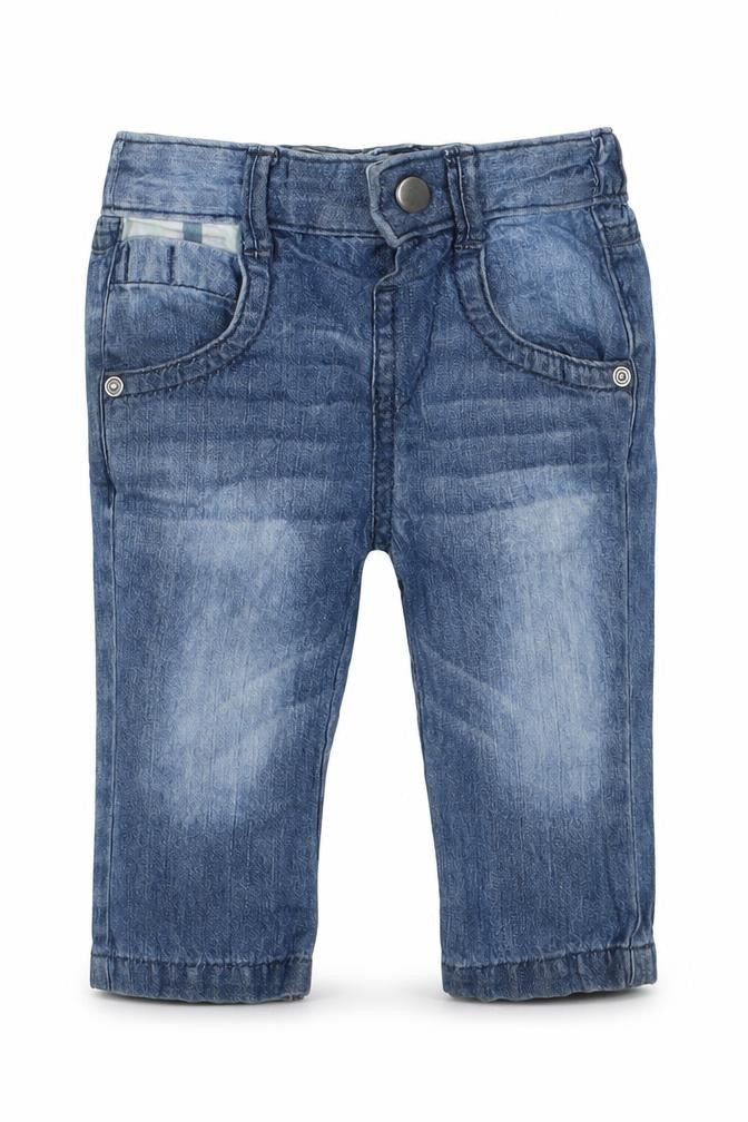 BHS Boys Blue  Cotton Capri Jeans Size 3-6 Months  Button